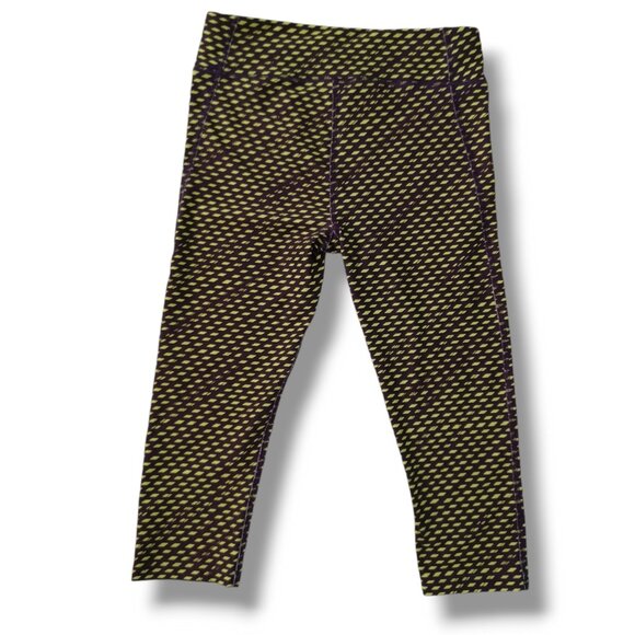 Under Armour Heat Gear Compression Leggings Cropped Capri Pants Printed Size M - Picture 2 of 7